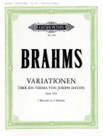 Johannes Brahms: Variationen über ein Thema von Haydn B-Dur op. 56b (noty na čtyřruční klavír)