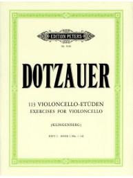Friedrich Dotzauer: 113 Exercises for Violoncello 1 - No. 1–34 (noty na violoncello)