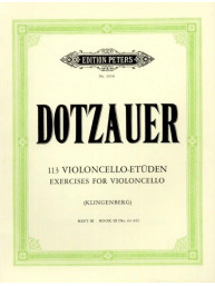 Friedrich Dotzauer: 113 Exercises for Violoncello 3 - No. 63–85 (noty na violoncello)