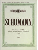 Robert Schumann: 6 Konzertetüden nach Capricen von Paganini op. 10 (noty na varhany)