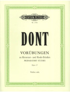 Jakob Dont: Vorubungen zu Kreutzer- und Rode-Etüden, Op.37 (noty na housle)