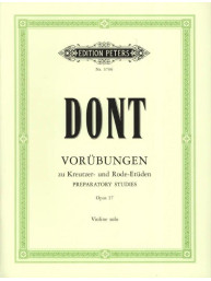 Jakob Dont: Vorubungen zu Kreutzer- und Rode-Etüden, Op.37 (noty na housle)