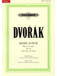 Antonín Dvořák: Mass In D Op.86 (noty na klavír, zpěv)