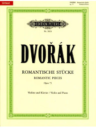 Antonín Dvořák: Romantische Stucke Op.75  (noty na housle, klavír)
