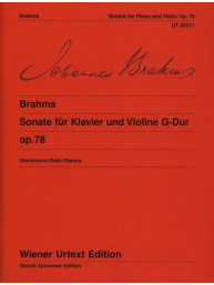 Johannes Brahms: Sonata in G major op. 78 (noty, housle, klavír)