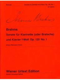 Johannes Brahms: Sonate in F minor op. 120/1 (noty na klarinet, klavír)