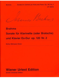 Johannes Brahms: Sonata Op. 120 No. 2 - Eb Major (noty na klarinet, klavír)