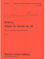 Johannes Brahms: Waltzes Op. 39 Composer's Simplified Version (noty na klavír)