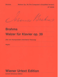 Johannes Brahms: Waltzes Op. 39 Composer's Simplified Version (noty na klavír)