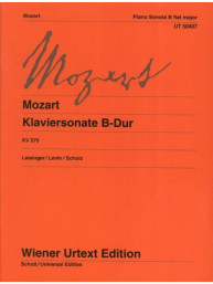 Wolfgang Amadeus Mozart: Piano Sonata in B flat major KV 570 (noty na klavír)