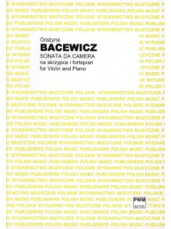 Grazyna Bacewicz: Sonata Da Camera (noty na housle, klavír)