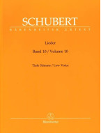 Franz Schubert: Lieder, Volume 10 for Low Voice (noty na klavír, zpěv)