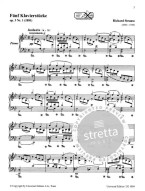 Richard Strauss: 5 Klavierstücke op. 3 (noty na klavír)
