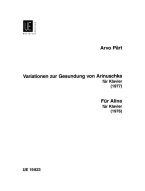 Arvo Pärt: Variationen zur Gesundung von Arinuschka & Für Alina (noty na klavír)