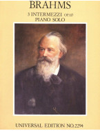 Johannes Brahms: 3 Intermezzi op. 117 (noty na sólo klavír)