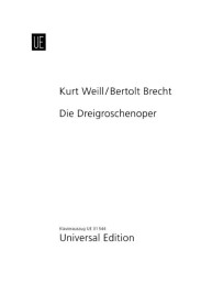 Kurt Weill: Die Dreigroschenoper / Třígrošová opera (noty na klavír, zpěv)