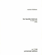 Morton Feldman: For Bunita Marcus (noty na klavír)