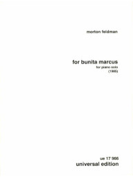 Morton Feldman: For Bunita Marcus (noty na klavír)