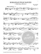 Béla Bartók: Romanian Folk Dances (noty na klarinet, klavír)