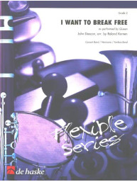 Queen: I Want To Break Free (noty pro čtyřčlenný flexibilní orchestr, party, partitura)