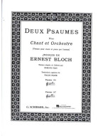 Ernest Bloch: Deux Psaumes (noty na klavír, zpěv)