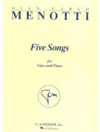 Gian Carlo Menotti: Five Songs (noty na klavír, zpěv)