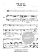 Gian Carlo Menotti: Five Songs (noty na klavír, zpěv)