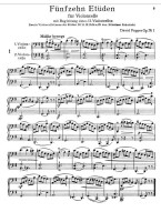 David Popper: 15 Etudes for Cello, op. 76 (noty na violoncello)