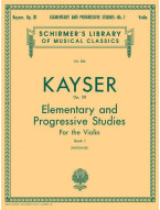 Heinrich Ernst Kayser: 36 Elementary & Progressive Studies, Op. 20, Book 1 (noty na violu)