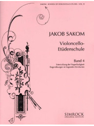 Jakob Sakom: School of Violoncello Etudes 4 (noty na violoncello)