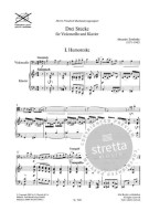 Alexander Zemlinsky: 3 Stücke (noty na violoncello, klavír)