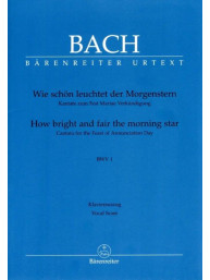 J.S. Bach: Cantata How bright and fair the morning star BWV 1 (noty na klavír, zpěv)