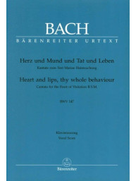 J.S. Bach: Cantata Heart and lips, thy whole behaviour BWV 147 (noty na klavír, zpěv)