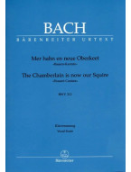 J.S. Bach: Cantata The Chamberlain is now our Squire BWV 212 (noty na klavír, zpěv)