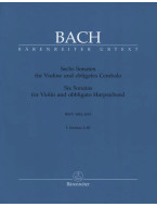 J.S. Bach: 6 Sonatas For Violin And Obbligato Harpsichord - Sonatas I-III (noty na housle, cembalo)