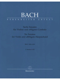 J.S. Bach: 6 Sonatas For Violin And Obbligato Harpsichord - Sonatas I-III (noty na housle, cembalo)