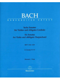J.S. Bach: 6 Sonatas for Violin and Obbliagato Harpsichord - Sonatas IV-VI (noty na housle, cembalo)