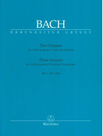 J.S. Bach: 3 Sonatas For Viola Da Gamba And Harpsichord BWV 1027-1029 (noty na violu, cembalo)