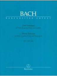 J.S. Bach: 3 Sonatas For Viola Da Gamba And Harpsichord BWV 1027-1029 (noty na violu, cembalo)