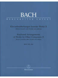 J.S. Bach: Keyboard Arrangements of Works by Other Composers 2 - BWV 978-984 (noty na klavír)