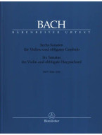 J.S. Bach: 6 Sonatas for Violin and Obbliagato Harpsichord BWV 1014-1019 (noty na housle, klavír)