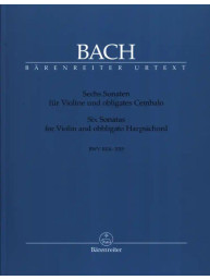 J.S. Bach: 6 Sonatas for Violin and Obbliagato Harpsichord BWV 1014-1019 (noty na housle, klavír)
