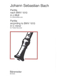 J.S. Bach: Partita according to BWV 1013 C minor (noty na zobcovou flétnu)