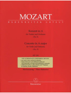 W.A. Mozart: Violin Concerto No. 5 In A (noty na housle, klavír)