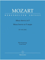 W.A. Mozart: Missa brevis in F major K.192 (noty na klavír, zpěv)