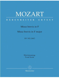 W.A. Mozart: Missa brevis in F major K.192 (noty na klavír, zpěv)