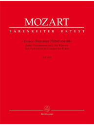 W.A. Mozart: Unser dummer Pöbel meint K. 455 (noty na klavír)