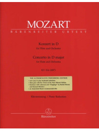 W.A. Mozart: Flute Concerto In D K.314 (noty na příčnou flétnu, klavír)