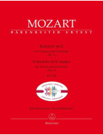W.A. Mozart: Violin Concerto No.3 In G K.216 (noty pro housle, klavír)