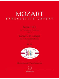 W.A. Mozart: Violin Concerto No.3 In G K.216 (noty pro housle, klavír)